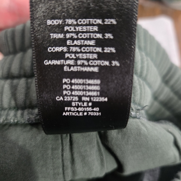 TNA Green Coze AF Fleece Jogging Pants Drawstring Elastic Waist Size Small - Picture 8 of 8